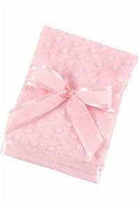 vendor-unknown For the Little Ones Pink Monogrammed Minky Dot Lovie Blanket