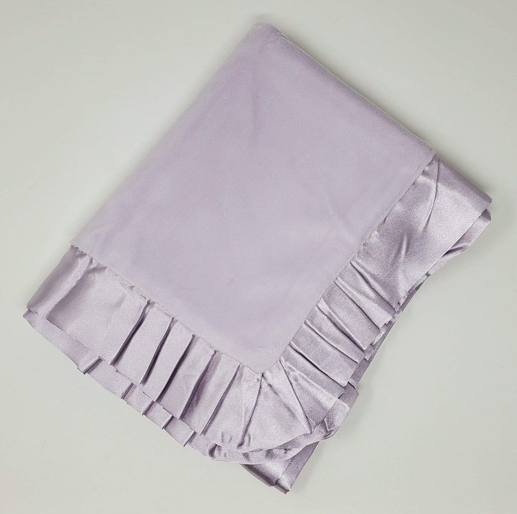 vendor-unknown For the Little Ones Purple Monogrammed Silky Baby Blanket