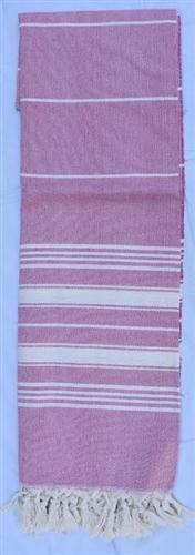 vendor-unknown Fun4Summer Monogrammed Turkish Towel - Fuchsia Stripe