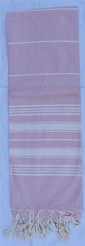 vendor-unknown Fun4Summer Monogrammed Turkish Towel - Light Pink Stripe