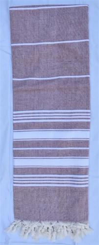 vendor-unknown Fun4Summer Monogrammed Turkish Towel - Maroon Stripe