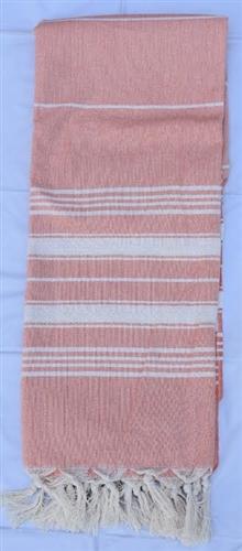 vendor-unknown Fun4Summer Monogrammed Turkish Towel - Orange Stripe