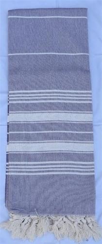 vendor-unknown Fun4Summer Monogrammed Turkish Towel - Purple Stripe