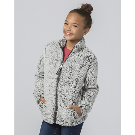 Monogrammed Fleece Jacket for Girls {Grey}