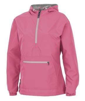 vendor-unknown Outerwear Pink / XSmall Monogrammed Quarter Zip Windbreaker / Jacket