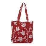 vendor-unknown Purses Red Monogrammed Summer Tote
