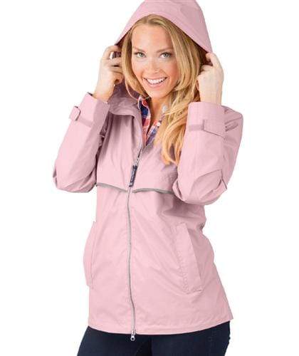 vendor-unknown Rain Jackets XSmall Monogrammed Rain Jacket - Light Pink