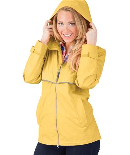 vendor-unknown Rain Jackets XSmall Monogrammed Rain Jacket - Yellow